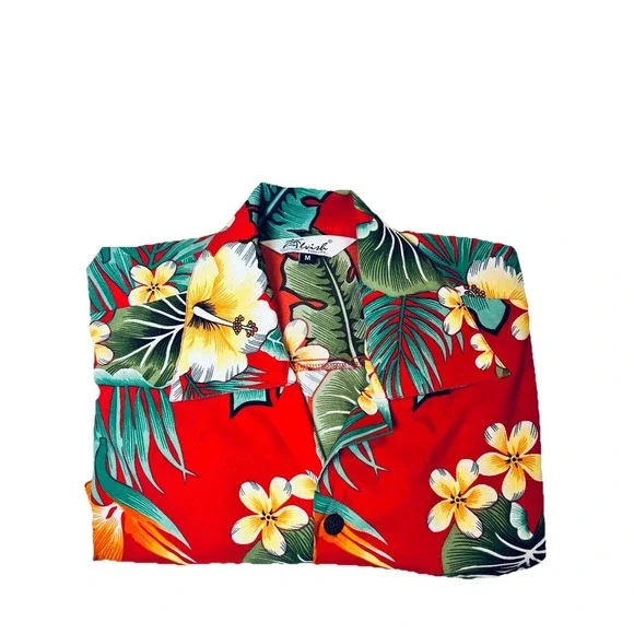 Vintage Alvish Enjoy Life Hawaiian Shirt sz Medium Vacation Cruise Island Wear - Picture 8 of 13